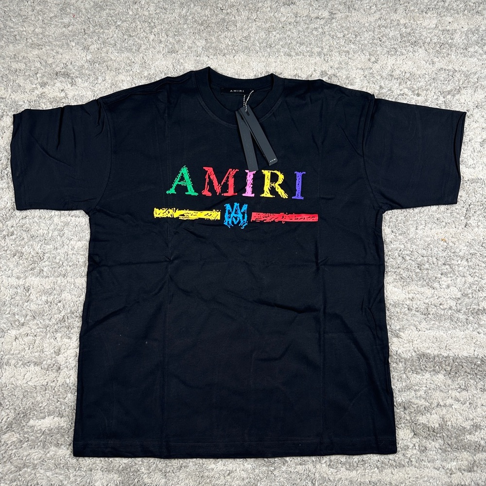 Amiri Crayon Coloring Book Black Tee Mens Size Small, Medium, Large
